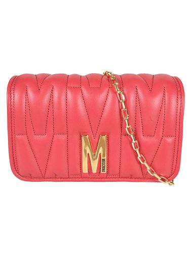 M Plaque Quilted Flap Chain Shoulder Bag - Moschino - Modalova