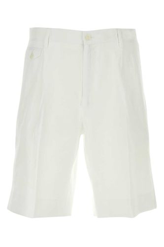 White Linen Bermuda Shorts - Dolce & Gabbana - Modalova