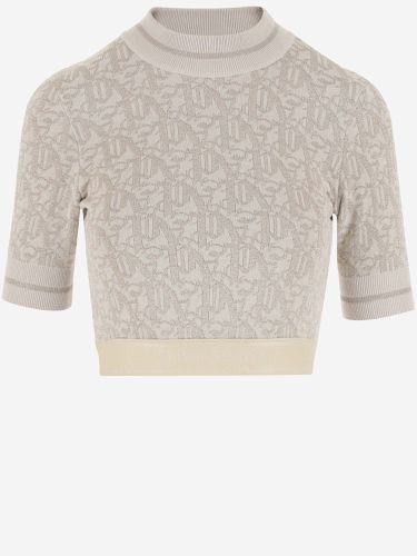 Viscose Blend Crop Top With Monogram - Palm Angels - Modalova