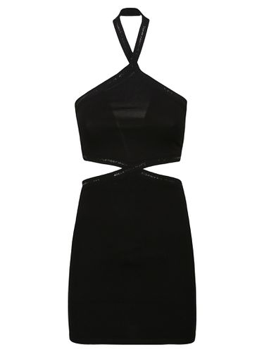 Criss Cross Logo Trim Halter Dress - T by Alexander Wang - Modalova