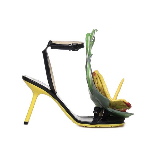 Petal Monstera Leather Sandals - Loewe - Modalova