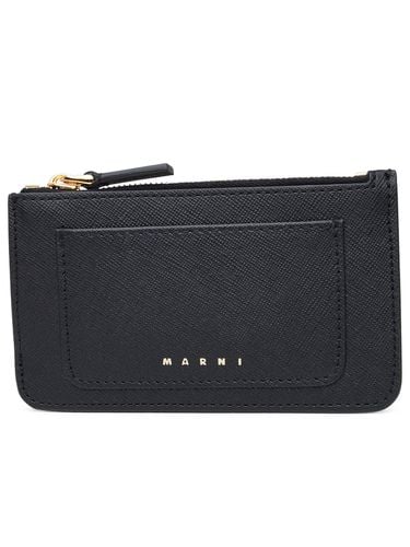 Marni Black Leather Cardholder - Marni - Modalova