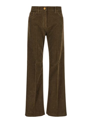 Brown Five-pocket Jeans In Courduroy Woman - The Seafarer - Modalova