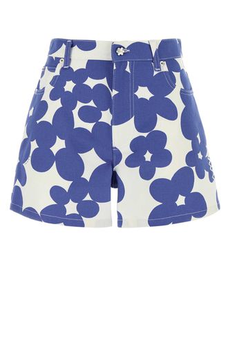 Marni Printed Denim Shorts - Marni - Modalova