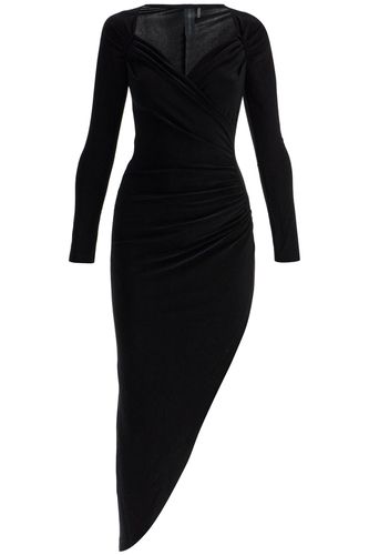 Asymmetric Draped Jersey Stretch Dress In - Norma Kamali - Modalova