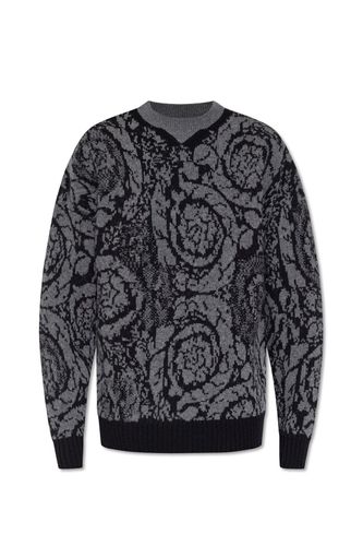 Barocco-intarsia Crewneck Jumper - Versace - Modalova