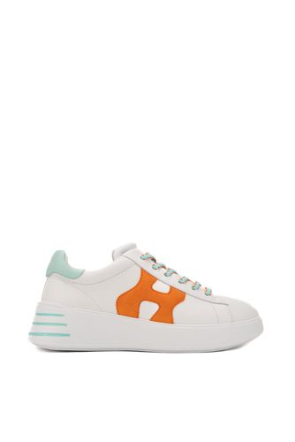 Rebel Sneakers White White/orange/light Blue - Hogan - Modalova