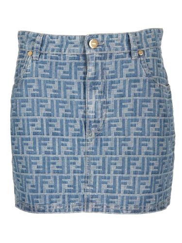 Fendi Chambray Mini Skirt - Fendi - Modalova