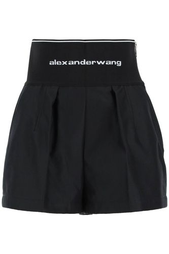 Cotton And Nylon Shorts With Branded Waistband - Alexander Wang - Modalova