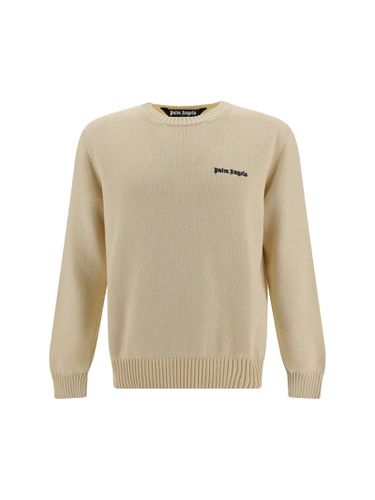 Cotton Crew-neck Sweater - Palm Angels - Modalova