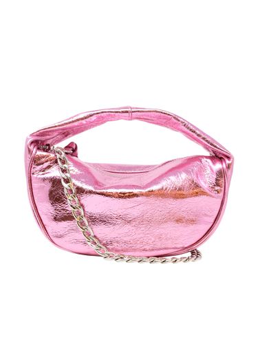 Baby Cush Pink Metallic Leather Handbag - BY FAR - Modalova