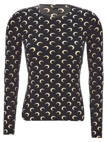 Moon Printed Jersey Top - Marine Serre - Modalova