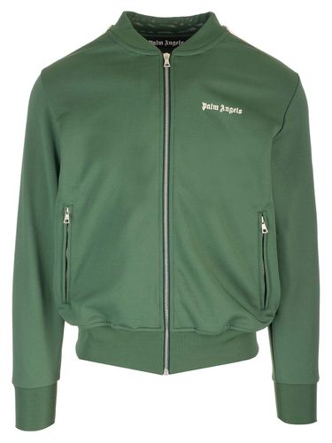 Track Jacket In Green-colored Technical Fabric - Palm Angels - Modalova