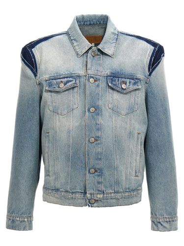 Denim Jacket With Used Effect - MM6 Maison Margiela - Modalova