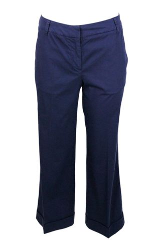 Luxury Edition Selena Cropped Trousers In Soft Stretch Cotton With Chinos America Pockets With Zip Closure And Small Logo Above The Back Pocket - Jacob Cohen - Modalova