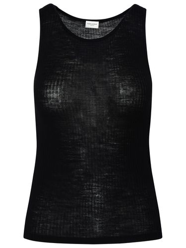 Saint Laurent Black Wool Tank Top - Saint Laurent - Modalova