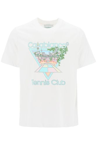 Tennis Club White Organic Cotton T-shirt - Casablanca - Modalova