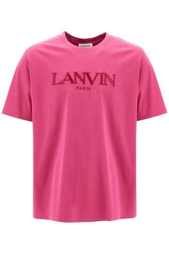 T-shirt With Embroidered Logo Design - Lanvin - Modalova