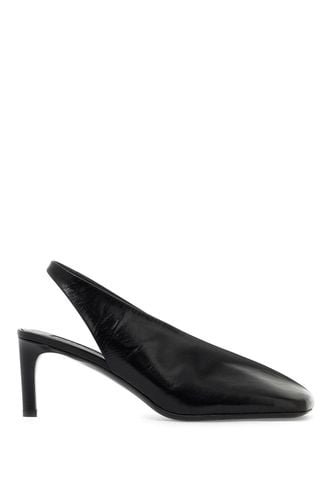 Shiny Leather Slingback Pumps - Jil Sander - Modalova