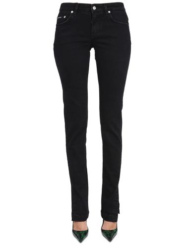 Girly Black Cotton Denim Jeans - Dolce & Gabbana - Modalova