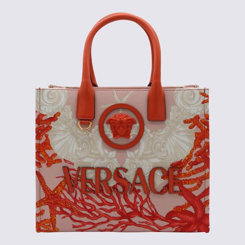 Red And Pink Cotton Tote Bag - Versace - Modalova