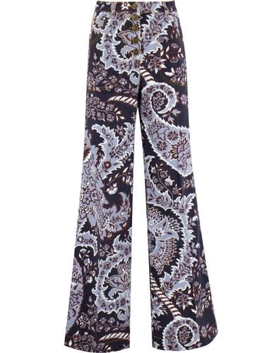 Etro paisley Blue Cotton Jeans - Etro - Modalova