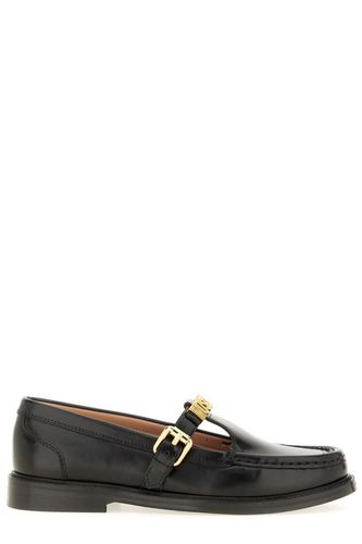 Logo Lettering Slip-on Loafers - Moschino - Modalova