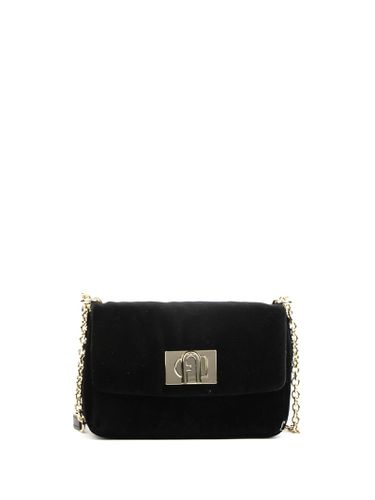 S 1927 Black Leather Shoulder Bag - Furla - Modalova