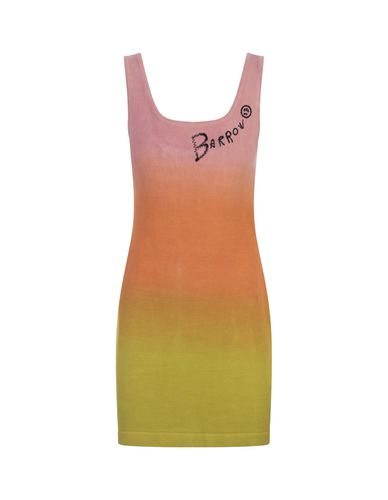 Multicoloured Knitted Short Dress With Degradé Effect - Barrow - Modalova