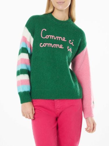 Woman Boxy Shape Soft Sweater With Comme Ci Comme ça Embroidery - MC2 Saint Barth - Modalova