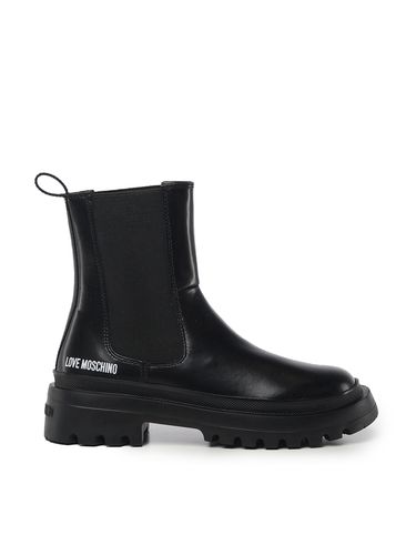 Calf And Lycra Ankle Boots - Love Moschino - Modalova