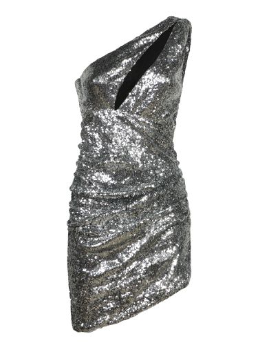 Amen Silver Sequined Mini Dress - Amen - Modalova