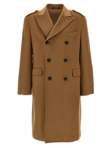 Double-breasted Wool Coat - Tagliatore - Modalova