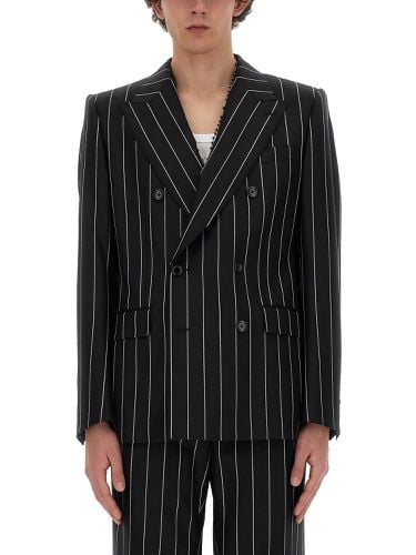 Double-breasted Pinstripe Sicilia-fit Jacket - Dolce & Gabbana - Modalova