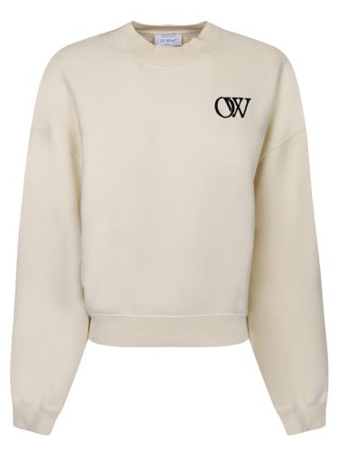 Off-White Oversize Cream Sweatshirt - Off-White - Modalova