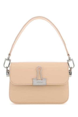 Light Pink Leather Small Plain Binder Handbag - Off-White - Modalova