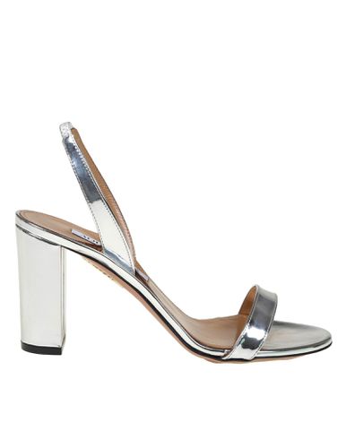 So Nude Sandal In Mirror Effect Leather - Aquazzura - Modalova