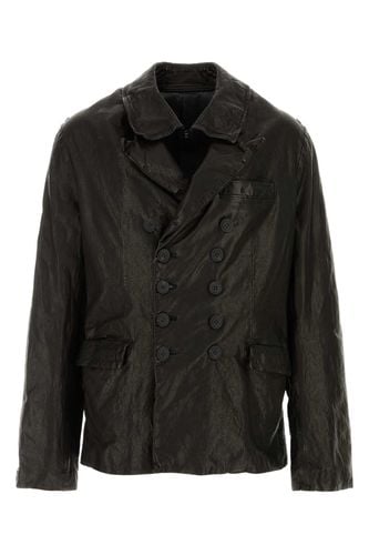 Yohji Yamamoto Slate Leather Jacket - Yohji Yamamoto - Modalova