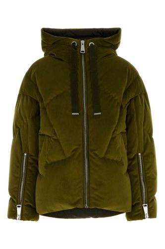 Green Velvet Milano Down Jacket - Khrisjoy - Modalova