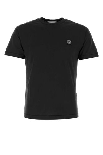 Stone Island Black Cotton T-shirt - Stone Island - Modalova