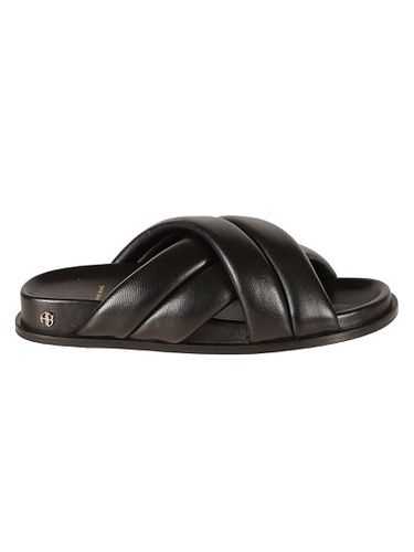 Padded Cross Strap Sliders - Anine Bing - Modalova