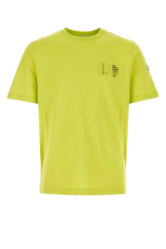 Moncler Acid Green Cotton T-shirt - Moncler - Modalova