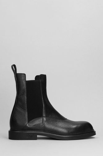 Ankle Boots In Leather - Emporio Armani - Modalova