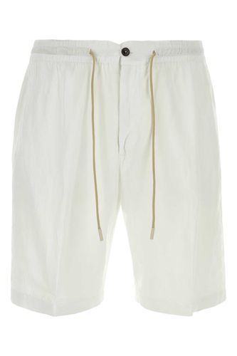 White Lyocell Blend Bermuda Shorts - PT Torino - Modalova