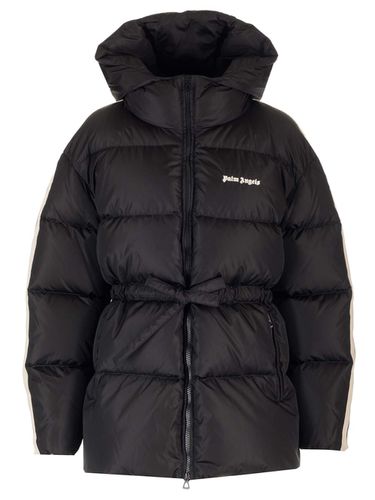 Nylon Down Jacket With Logo - Palm Angels - Modalova