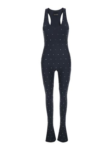 Tess Jumpsuit With All-over Crystal Applications In Stretch Jersey Woman - The Andamane - Modalova