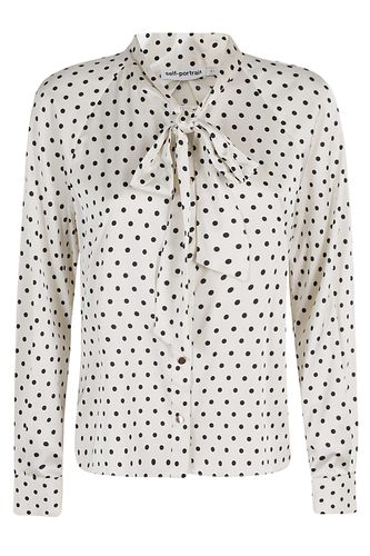 Polka Dot Satin Blouse - self-portrait - Modalova