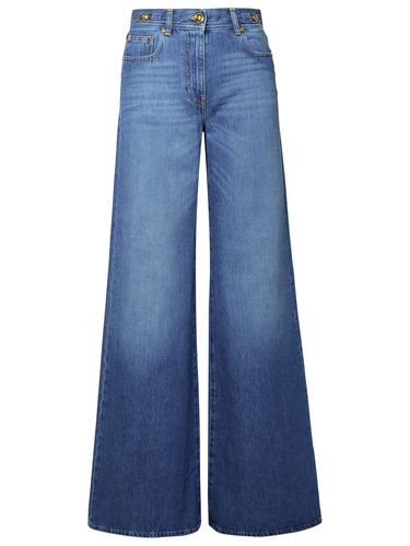 Versace Blue Cotton Jeans - Versace - Modalova