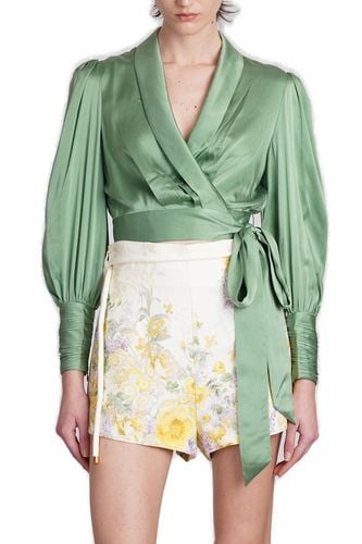 Zimmermann V-neck Bow Waist Top - Zimmermann - Modalova