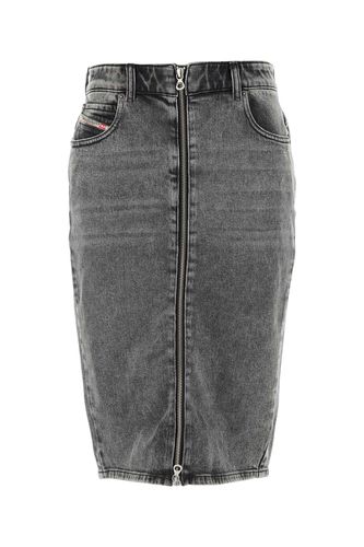 Diesel Grey Stretch Denim Skirt - Diesel - Modalova